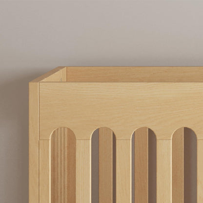 Foundations Boutique Folding Mini Baby Crib - Compact, Portable, Wooden Hotel Crib, Foldable Mini