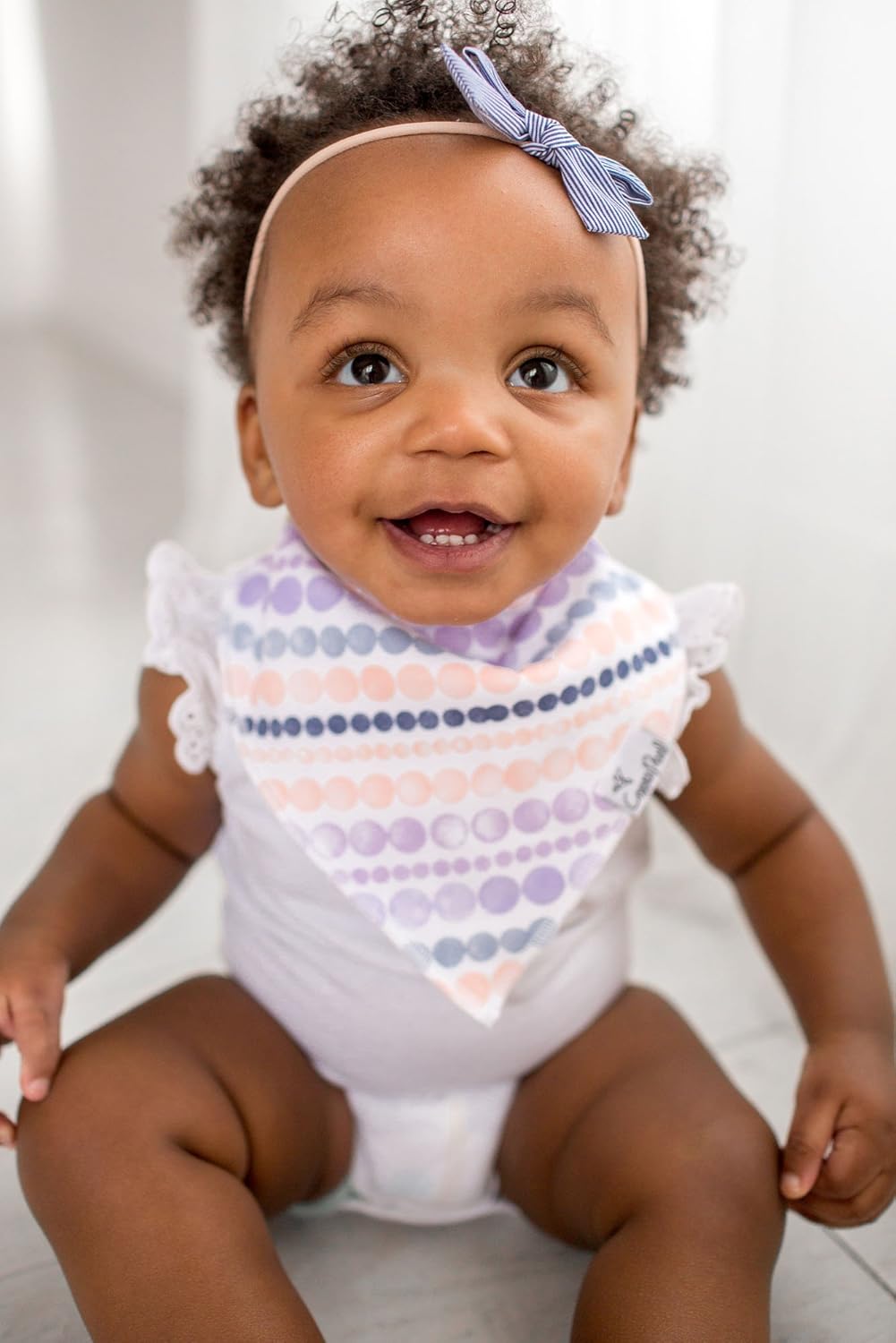 Copper Pearl 6 Pack Soft Cotton Baby Bibs for Drooling and Teething, Absorbent Drool Bibs for Baby Girl, Adjustable to Fit Newborns to Toddlers, Tons of Styles (Amelia Set)