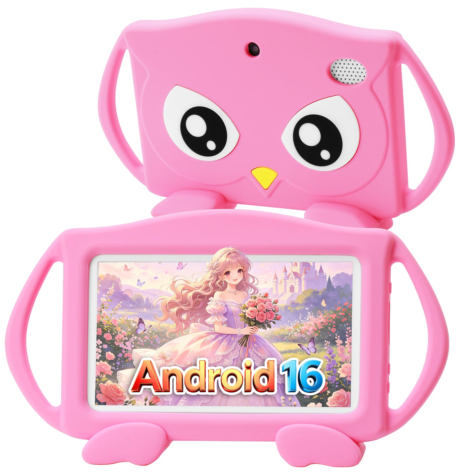 Trayoo Kids Tablet, Android 16 7'' Toddler Tablet for Kids with 4GB RAM 32GB ROM, Parent Control