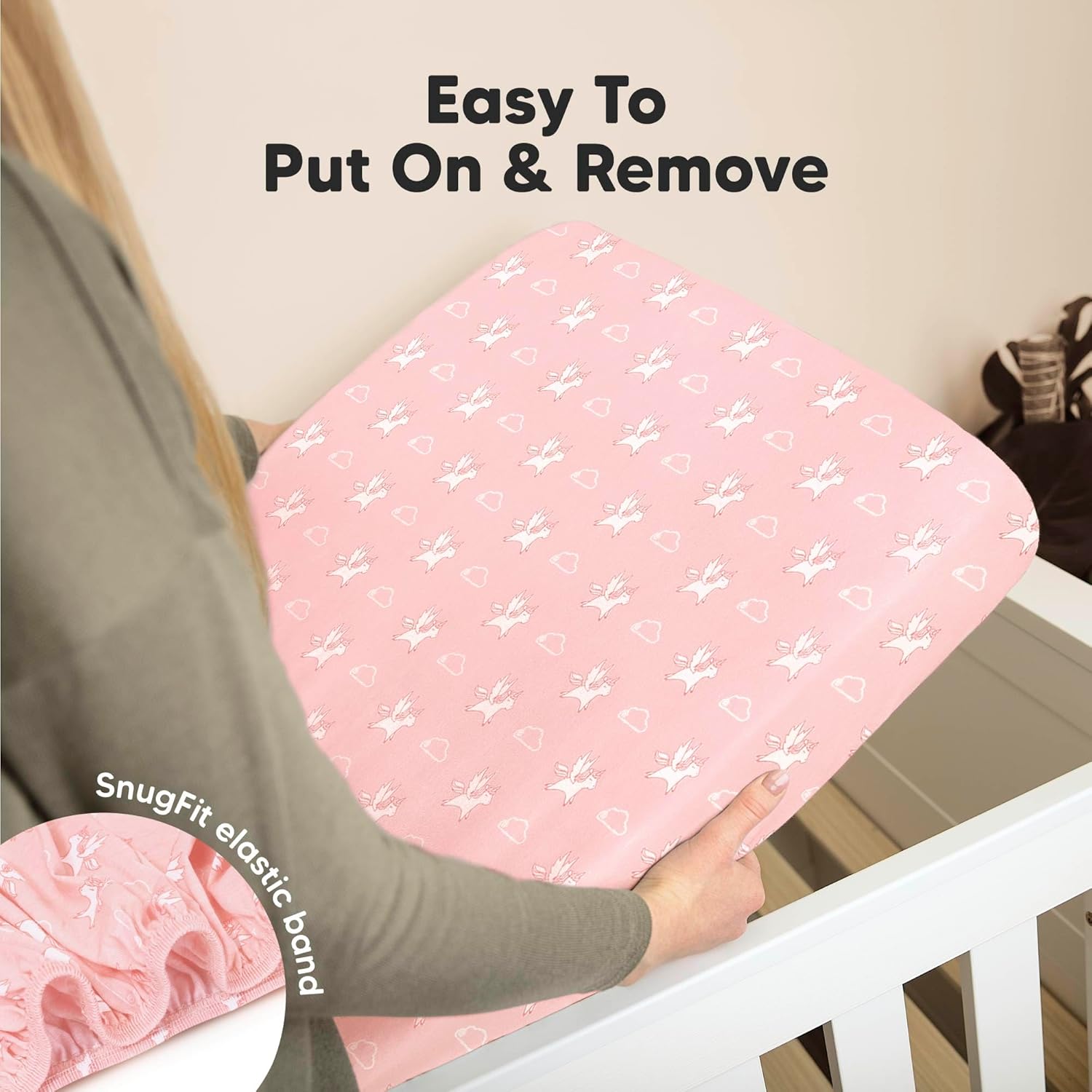 KeaBabies 2-Pack Organic Crib Sheets for Boys, Girls - 52x28 Fitted Crib Mattress Sheet Neutral