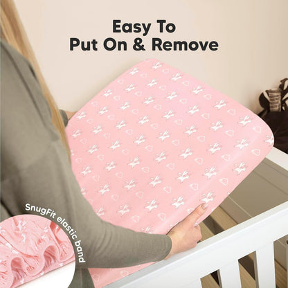 KeaBabies 2-Pack Organic Crib Sheets for Boys, Girls - 52x28 Fitted Crib Mattress Sheet Neutral