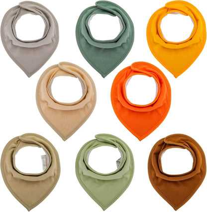 Bandana Drool Bibs Drool Bibs 100% Cotton for Unisex Boys Girls Multiple Colors Baby Bib Set for Teething