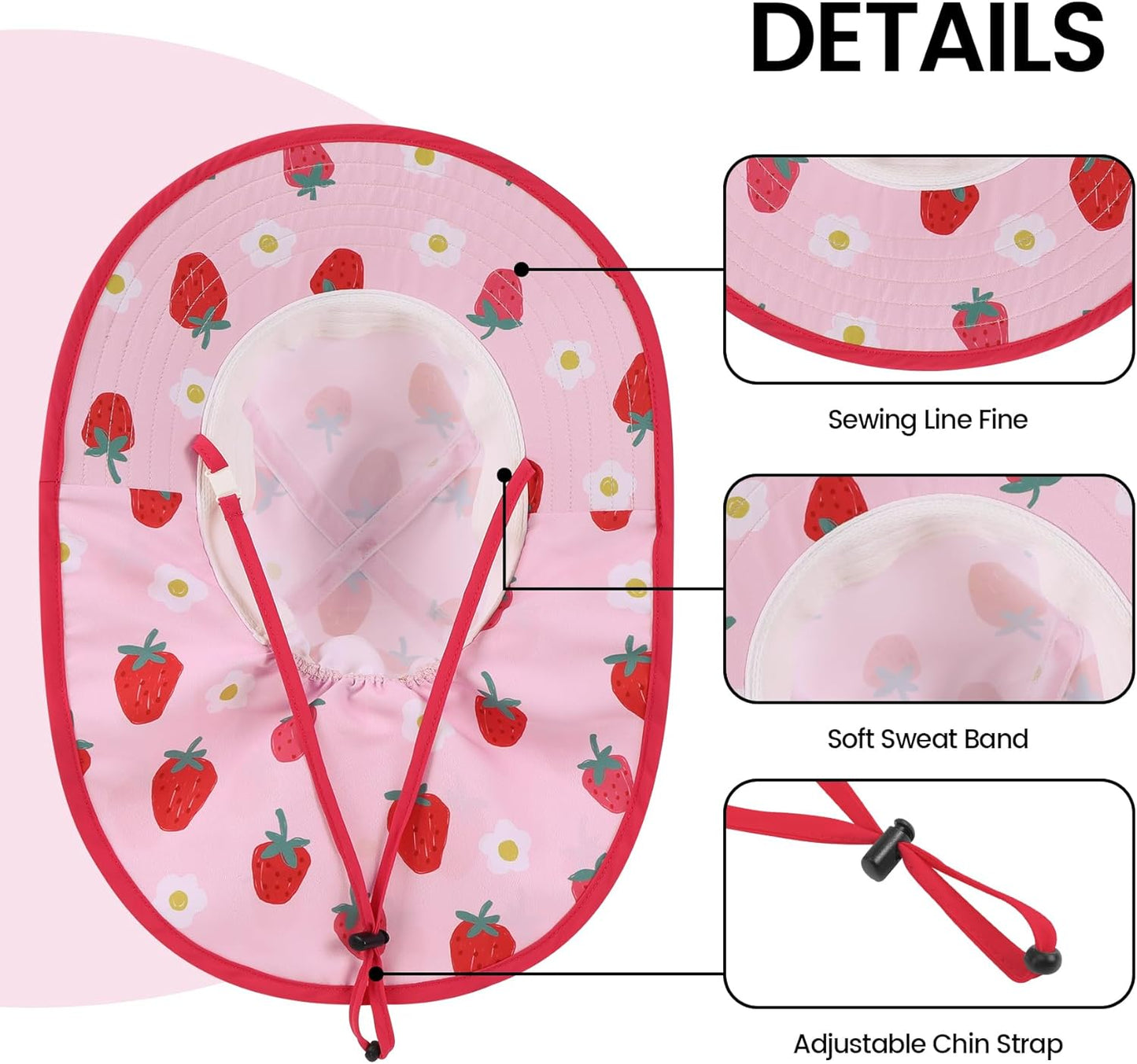 Baby Sun Hat with Neck Flap for Sun Protection Toddler Beach Hat UPF 50+ Outdoors 0-6 Years Boys Girls