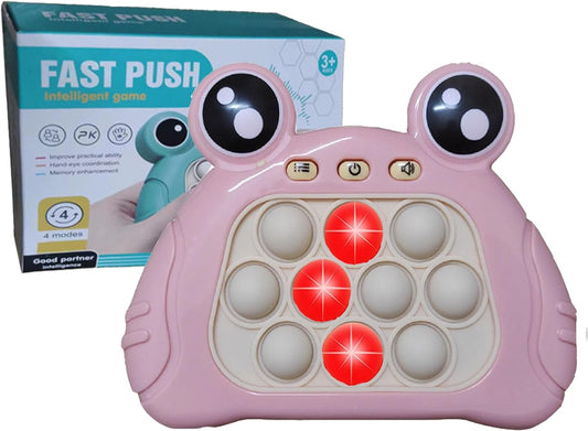 Pop It Fidget Toys Fast Push Game Handheld Game Puzzle Game for Kids 3-12 Birthday Gifts ，Sensory Fidget Toys for Kids and Adult（Pink）