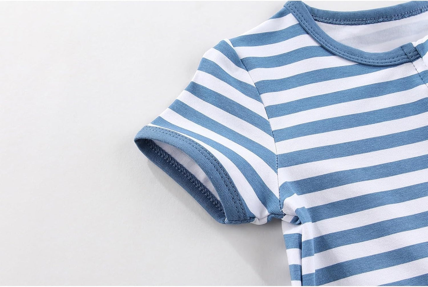 2 Pack Unisex Baby Short Sleeve Rompers 2 Way Zipper New Born One-Piece Jumpsuits 0-24Months Infant Outfits