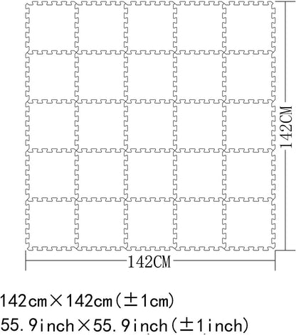 MQIAOHAM® 25 Pieces Puzzle Play Mats, Soft Baby Play Mat, Kids Interlocking Foam Floor Tiles, Toddlers Carpet Playmats G301025-107