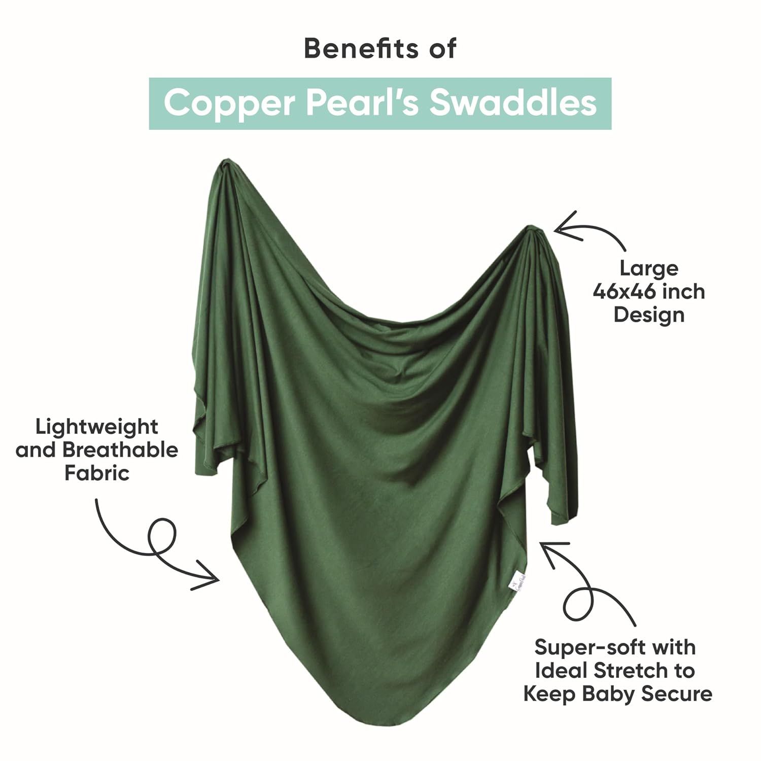 Copper Pearl Baby Swaddle Blanket - Premium Knit Baby Blanket, Large Soft Stretchy Receiving