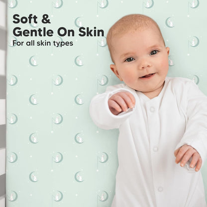KeaBabies 2-Pack Organic Crib Sheets for Boys, Girls - 52x28 Fitted Crib Mattress Sheet Neutral