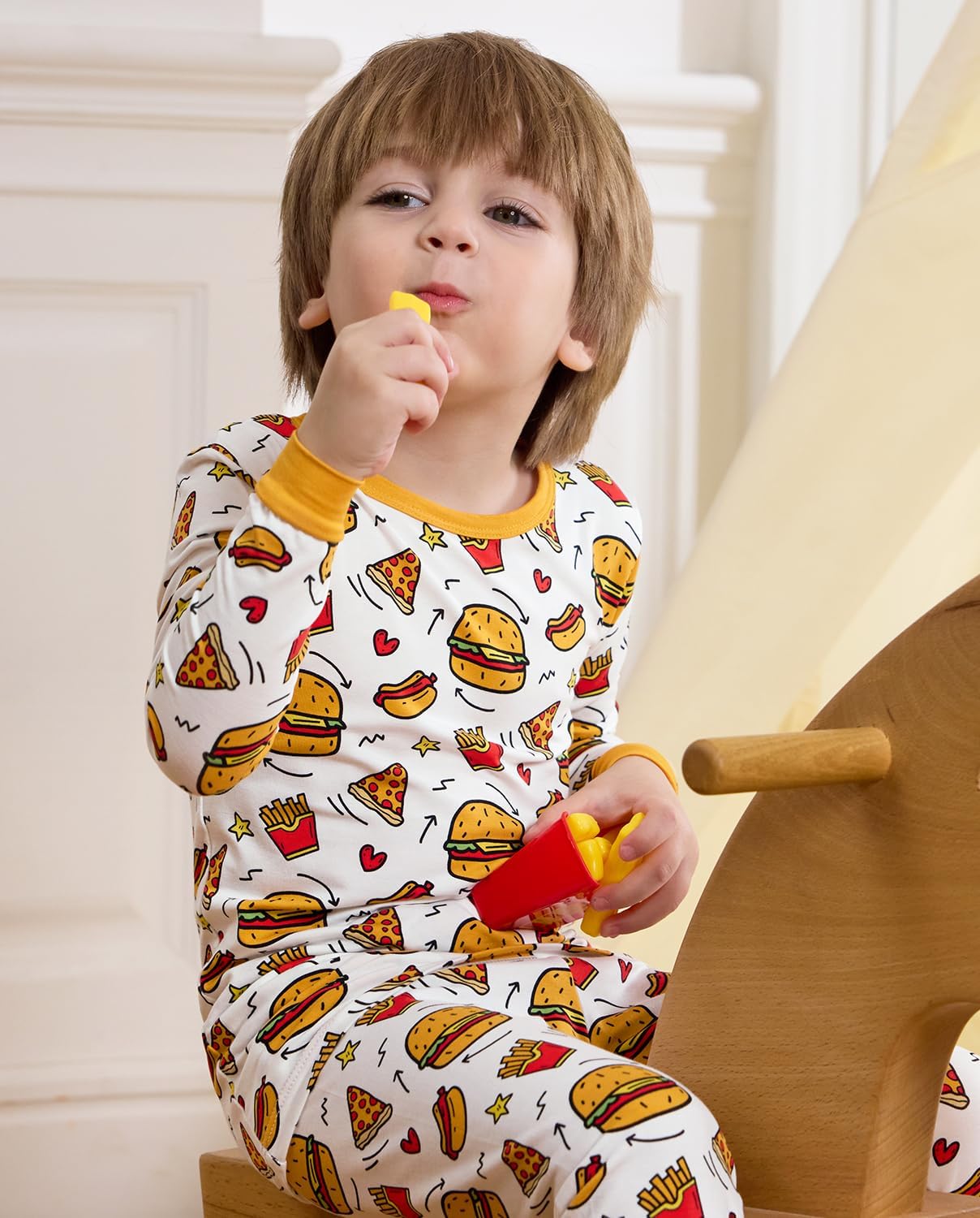 Bamboo Viscose Toddler Pajamas Boys Girls Baby 12M-8Y Pjs Sets Kids 2pcs Snug fit Long-Sleeve Sleepwear