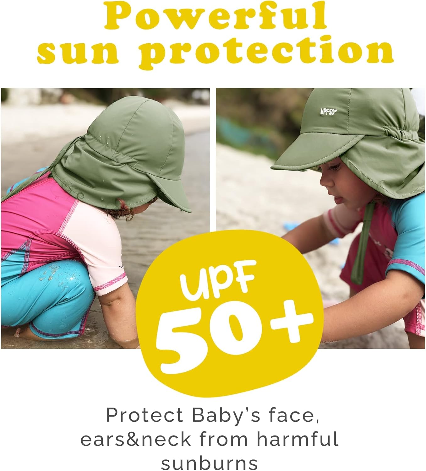 FURTALK Baby Sun Hat Girls and Boys Summer Beach Swim Hat Essentials UPF 50+