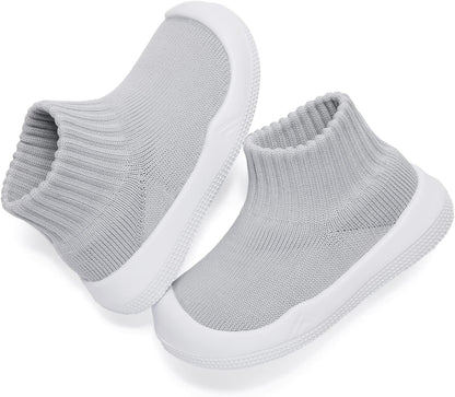 Eashi Baby Boy Girl Non-Skid Indoor Infant Walking Shoes Breathable Warm Elastic Sock Shoes with Memory Sole Protect Toes Outdoor Sneakers
