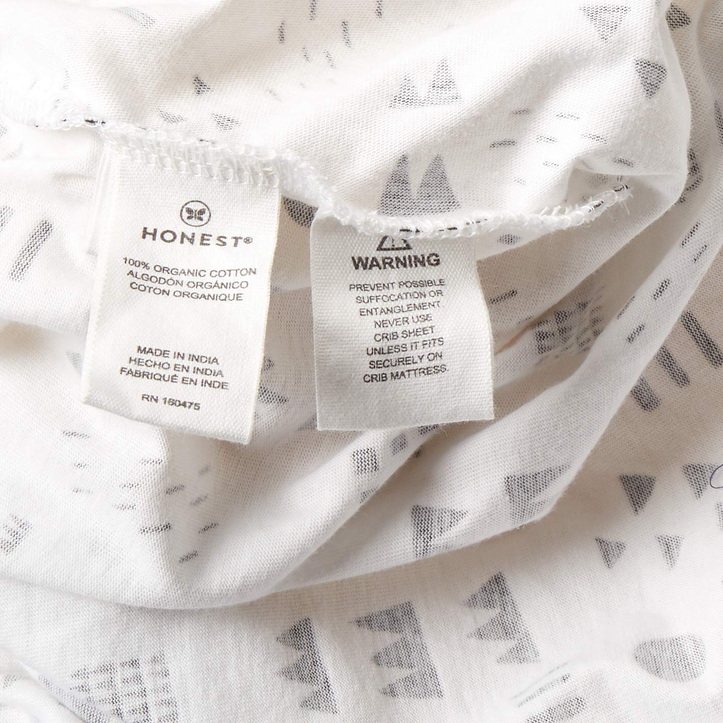 HonestBaby Organic Cotton Changing Pad Cover, Pattern Play, One Size