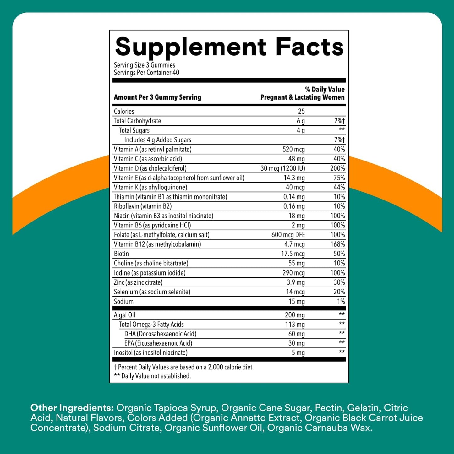 SmartyPants Prenatal Multivitamin Gummies - Improved Formula: Omega 3 (DHA/EPA), Methylfolate