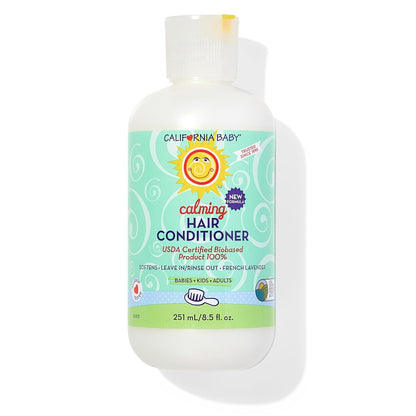 California Baby Calming Hair Conditioner | 100% Plant-Based Kids Conditioner | Rinse-out or Leave