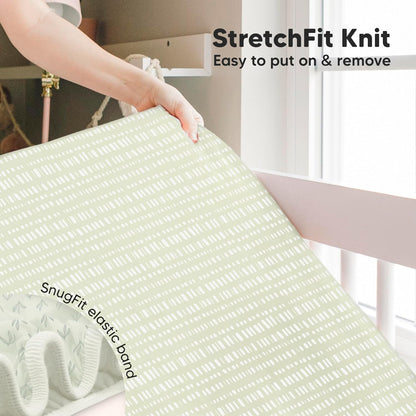KeaBabies 2-Pack Baby Crib Sheets for Boys, Girls - 52x28 Viscose Derived from Bamboo Toddler Bed