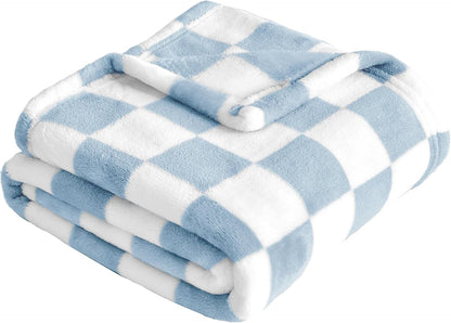 Yurhap Checkered Baby Blanket Fleece Baby Blankets for Boys, Ultra Soft Cozy Fluffy Infant Toddler