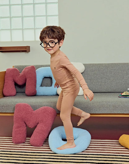 moimoln 6M-8Y Modal Cotton Solid Soft Breathable Baby Toddler Boys Girls Snug fit Pjs Long Sleeve Pajamas Set Sleepwear Daily