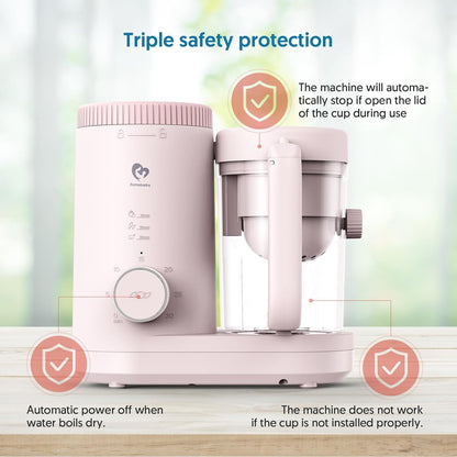 Baby Food Maker Bellababy Baby Food Processor, Puree Blender Steamer with Reversible Steam Basket