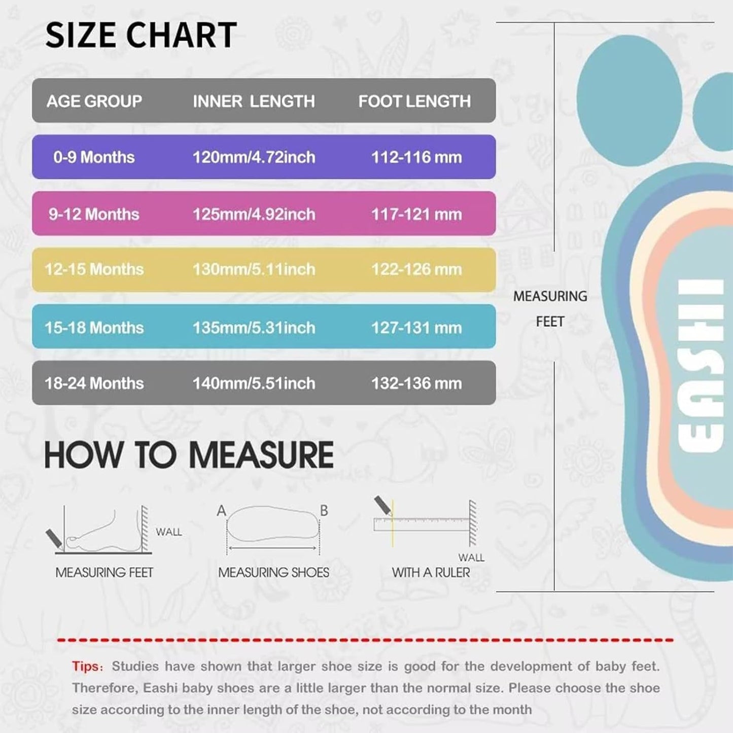 Eashi Baby Boy Girl Non-Skid Indoor Infant Walking Shoes Breathable Warm Elastic Sock Shoes with Memory Sole Protect Toes Outdoor Sneakers