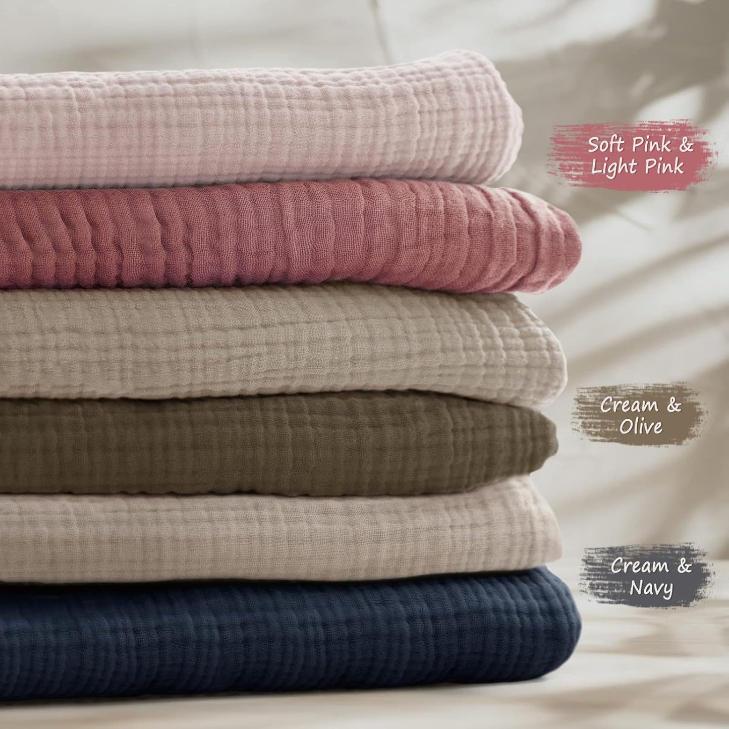 lulumoon Baby Muslin Crib Sheets - Toddler Cotton Fitted Crib Sheets Neutral for Boys and Girls