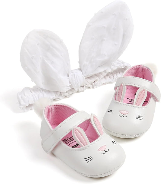 Baby Shoes Mary Jane Flats Non Slip Soft Sole Infant Toddler Sneakers First Walkers Party Christmas Dress Shoes