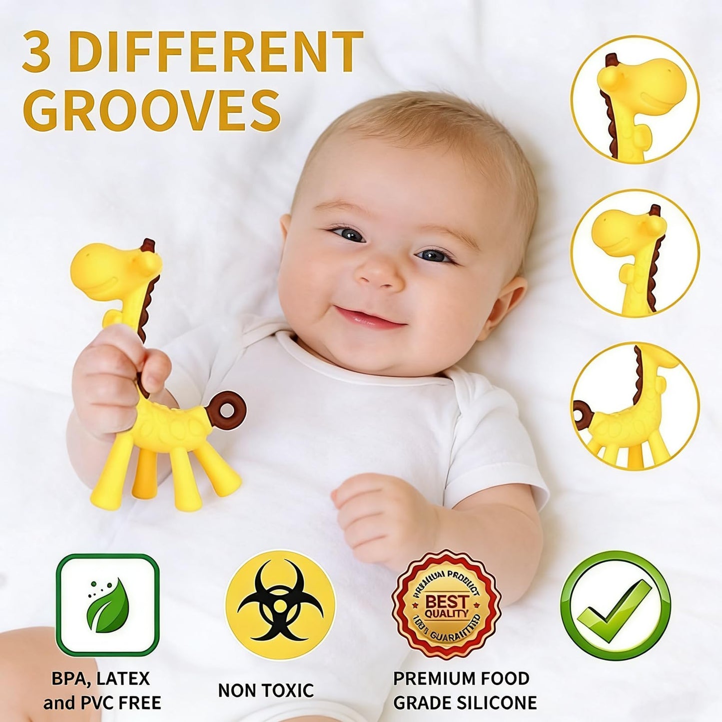 Baby Teething Toys 3-6 Months, Baby Chew Teether Toys