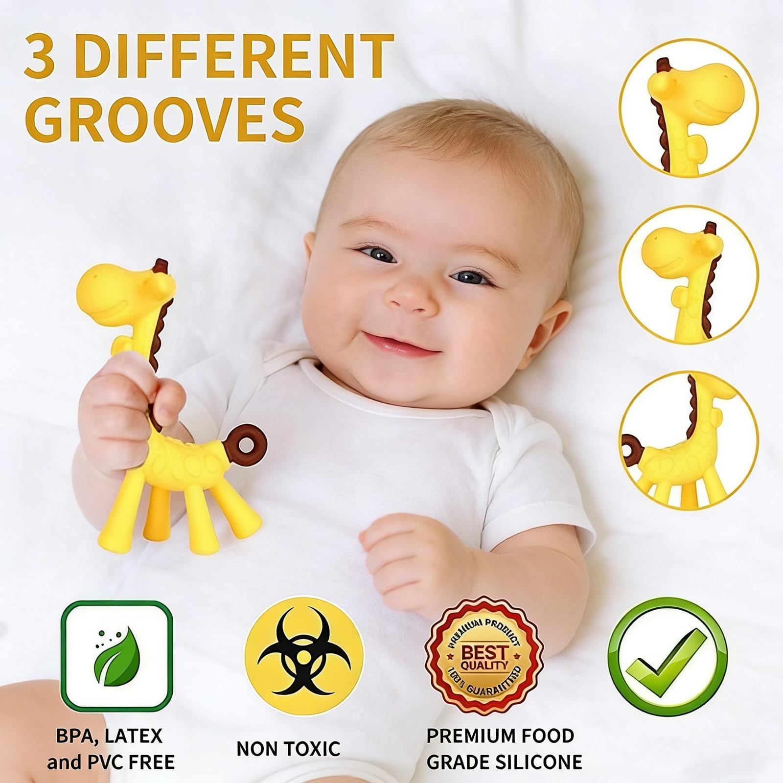Baby Teething Toys 3-6 Months, Baby Chew Teether Toys