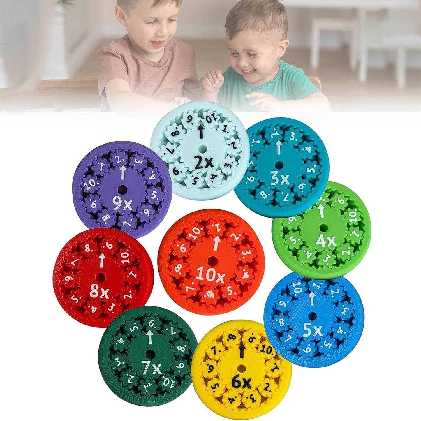 Math Fidget Spinner,Number Round Math Fidget Spinner for Children, Learn Multiplication & Division (9)