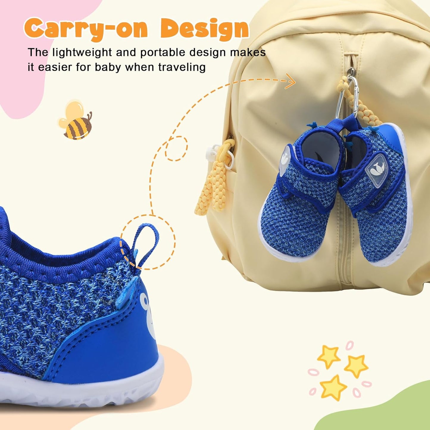 FEETCITY Baby Walking Shoes Barefoot Baby Shoes Infant Sneakers Newborn Crib Shoe Lightweight Flexible Slip On Shoe