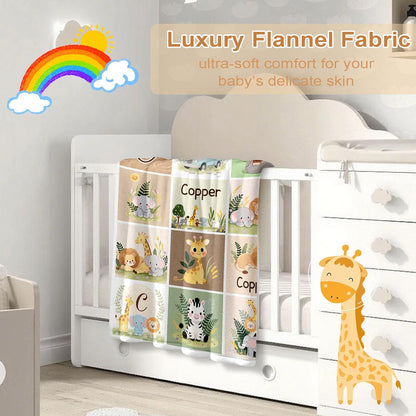 Ship Next Day, Personalized Baby Blanket – Printed in USA, Custom Baby Blanket for Boys & Girls