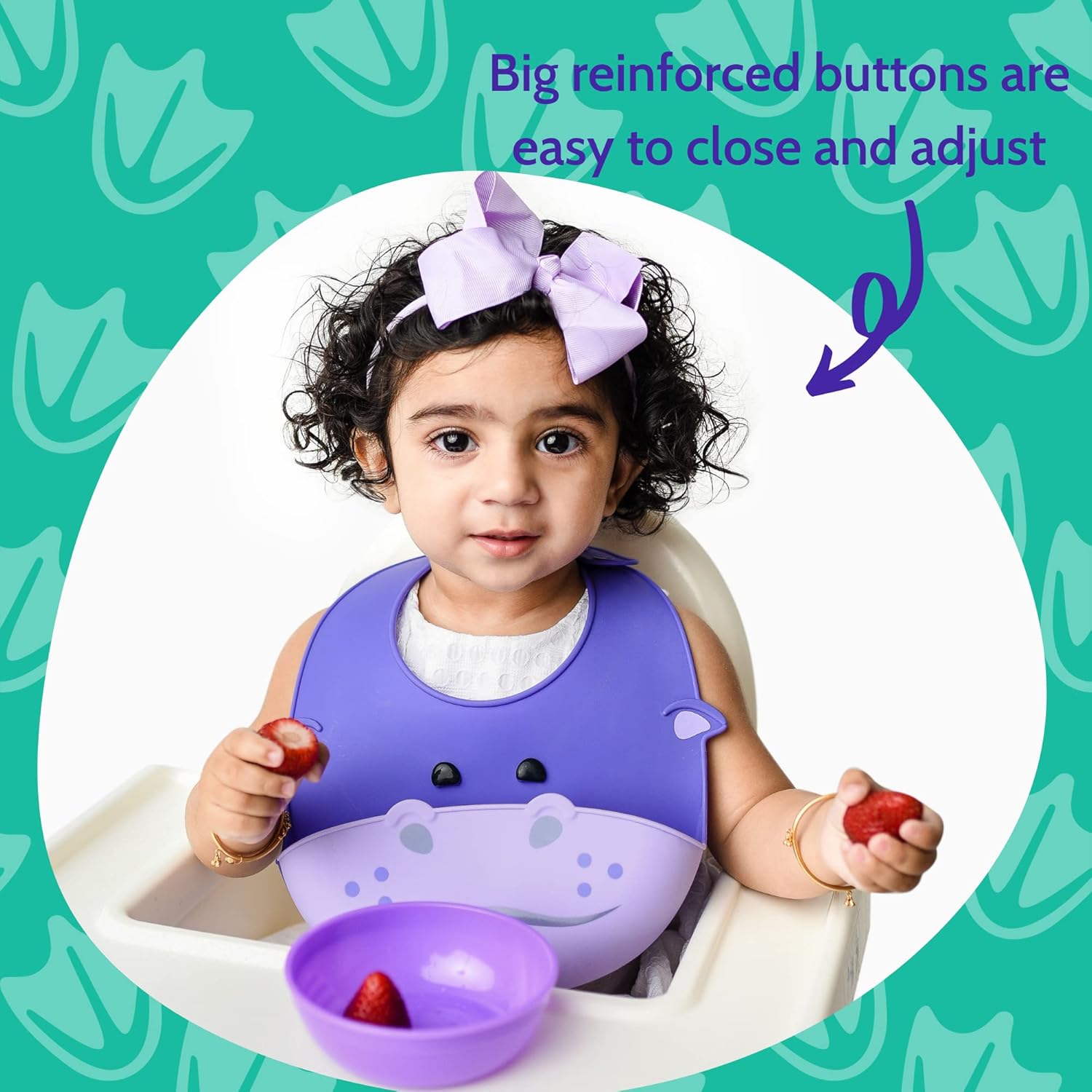 Silly Goose Silicone Animal Baby Bibs for Babies and Toddlers, Waterproof, Adjustable, Soft, Extra
