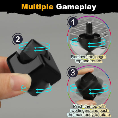 Fidget Spinner Toys Cube for Kids Adults, Metal Fidget Block Sensory Focus Toy Valentine Gift
