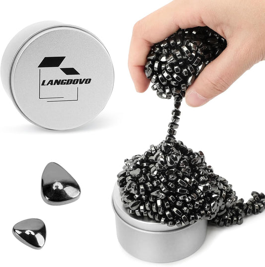 Magnetic Putty Over 600 Weak Magnetic Beads Fidget Ferrite Putty Crags Magnetic Stones Fun Quiet Magnetic Balls Fidget Toys for Office and Desk (Black)