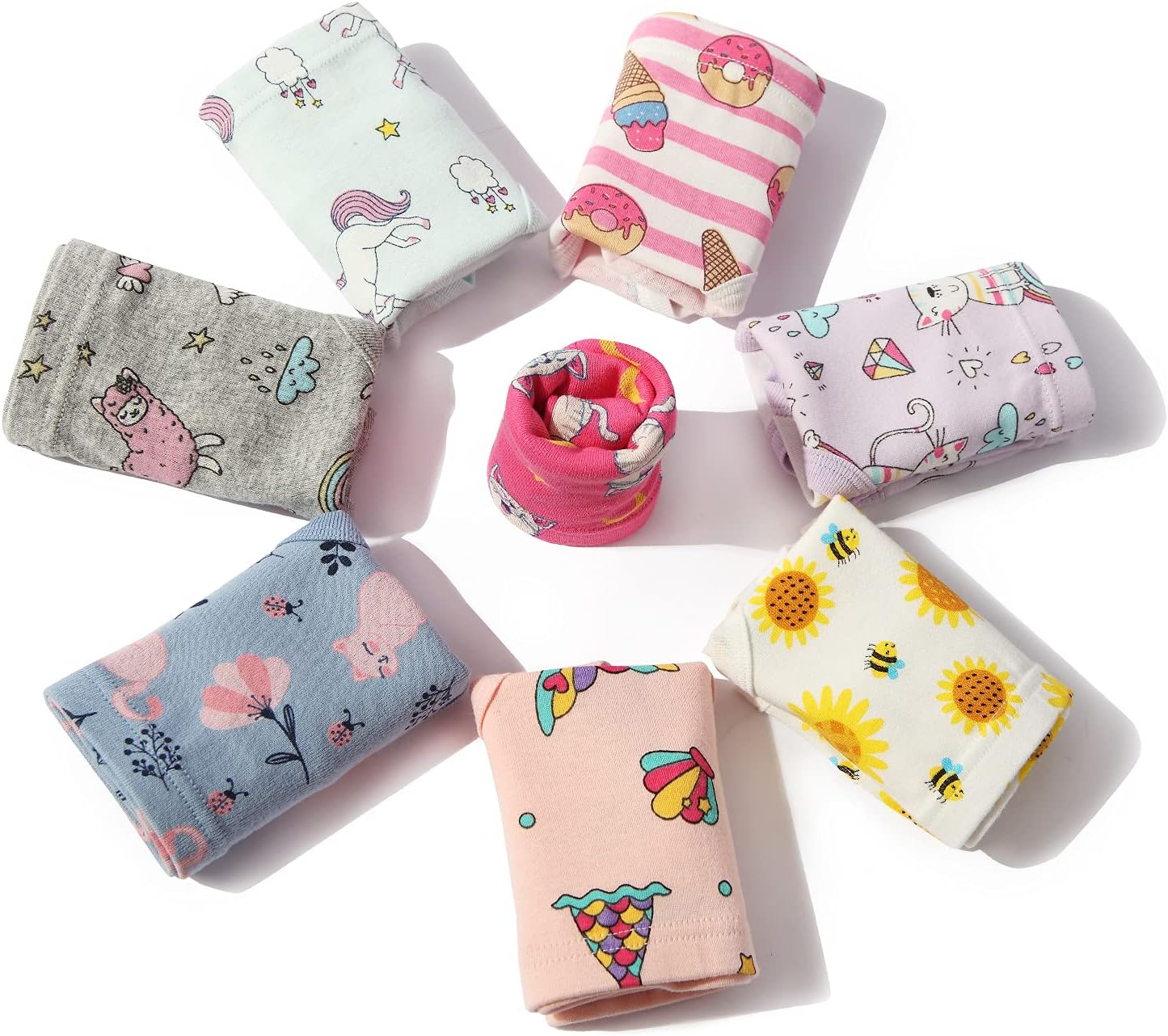 Girls' Cotton Brief Breathable Toddler Panties Kids Assorted Underwears 6-8 pieces