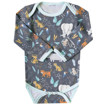 Copper Pearl Long Sleeve Bodysuit Baby: Ultra Soft Baby for Newborns, Boys, and Girls - Stylish, Comfortable, Overlap Shoulders, Premium Knit Fabric - 3-6 Months, Bengal
