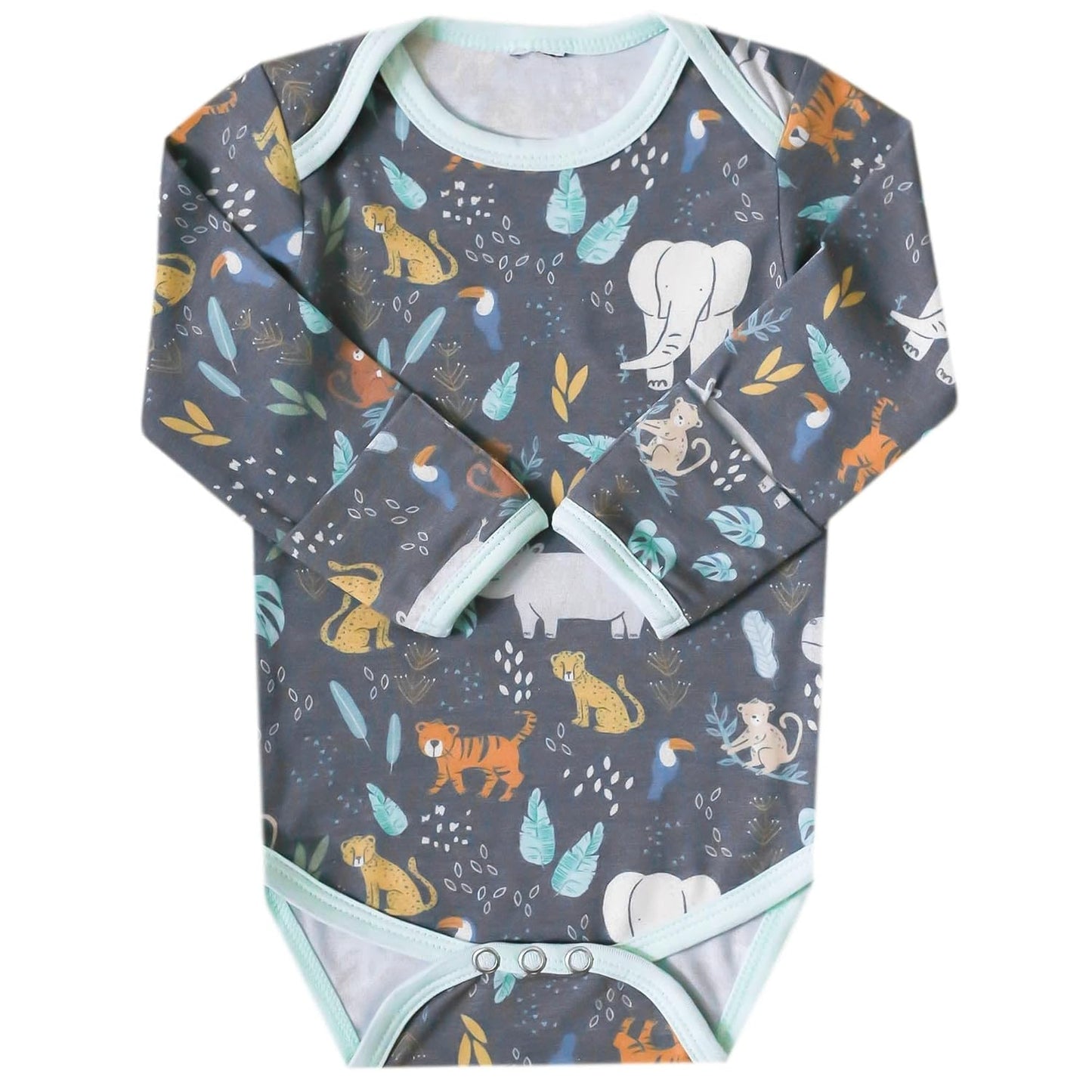 Copper Pearl Long Sleeve Bodysuit Baby: Ultra Soft Baby for Newborns, Boys, and Girls - Stylish, Comfortable, Overlap Shoulders, Premium Knit Fabric - 12-18 Months, Bengal