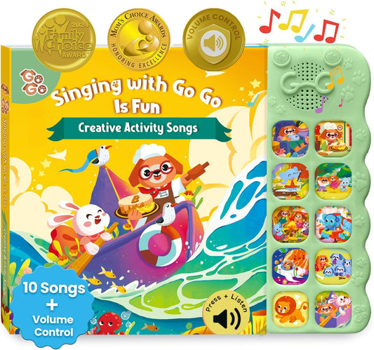 GO GO Creative Activity Nursery Rhymes: Nursery Rhyme Books, Sound Book, 10 Songs, Talking Books for Toddlers 1-3, Music Books for Toddlers 1-3, Interactive Books for 1 Year Old, Baby Music Book