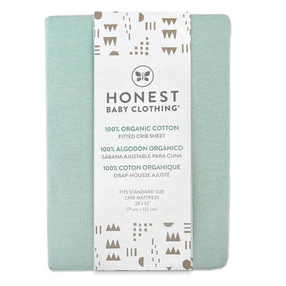 HonestBaby Unisex-Baby Fitted Crib Sheets Set Standard Mattress, 100% Organic Cotton Baby Boys