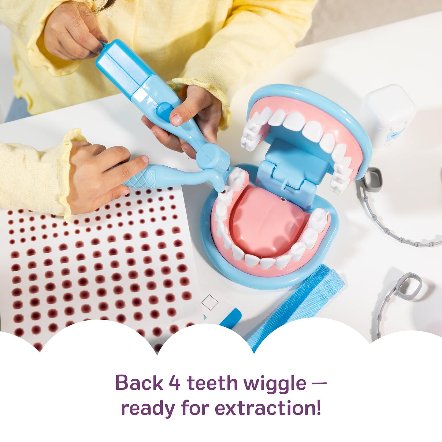 Melissa & Doug Super Smile Dentist Play Set, 25-Piece Dentist Kit with Oversized Teeth, Large Tools