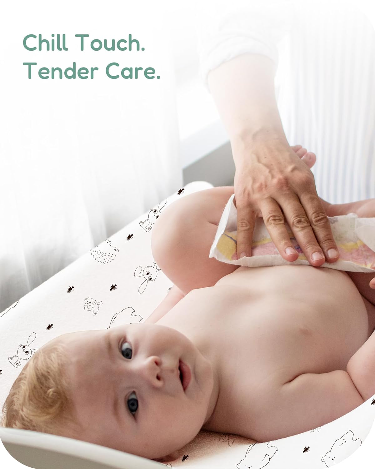 Extra Stretchy Changing Pad Cover, Ultra Soft Premium Jersey Knit Changing Pad Sheets, Unisex for Boys Girls, Fits All Standard Changing Tables/Dresser Tops - 2 Pack