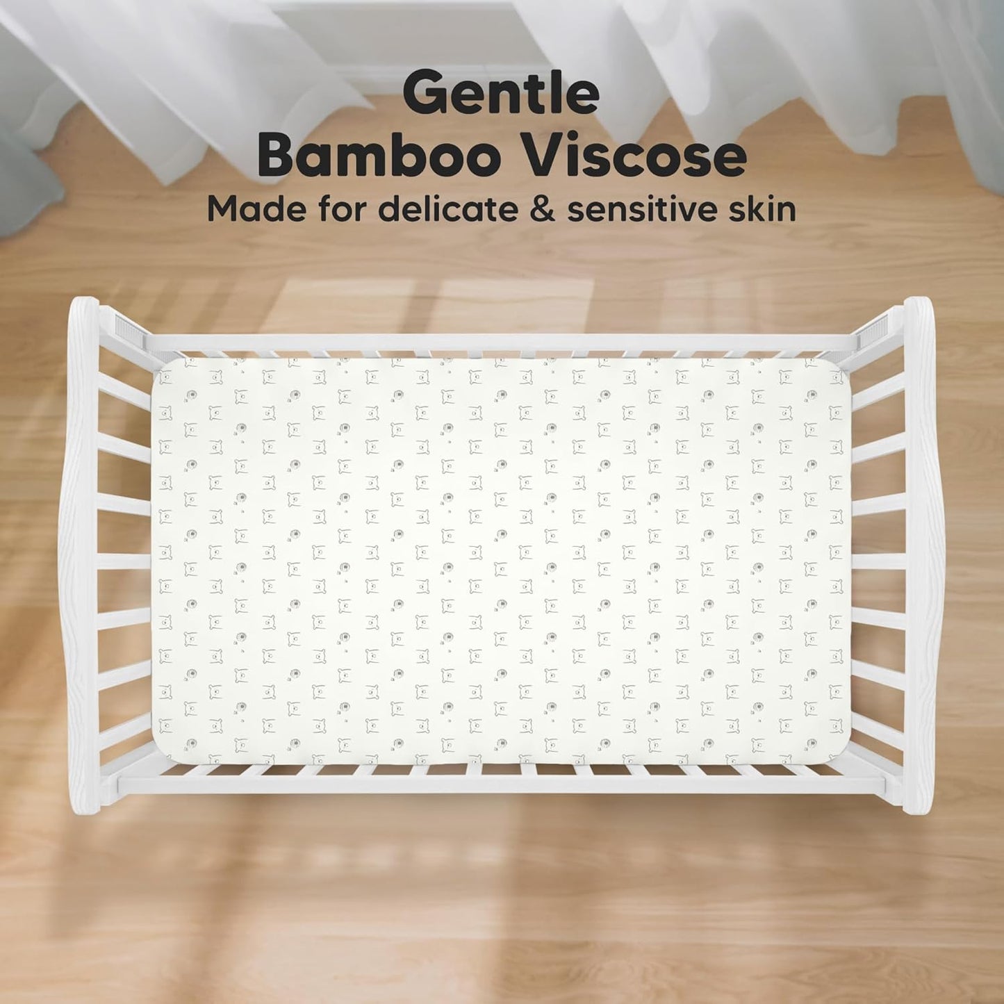 KeaBabies 2-Pack Baby Crib Sheets for Boys, Girls - 52x28 Viscose Derived from Bamboo Toddler Bed