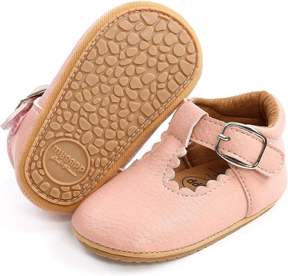 SOFMUO Baby Boys Girls High Top Ankle PU Leather Sneakers Soft Rubber Sole Infant Moccasins Newborn Oxford Loafers Anti-Slip Toddler Wedding Uniform Dress Shoes