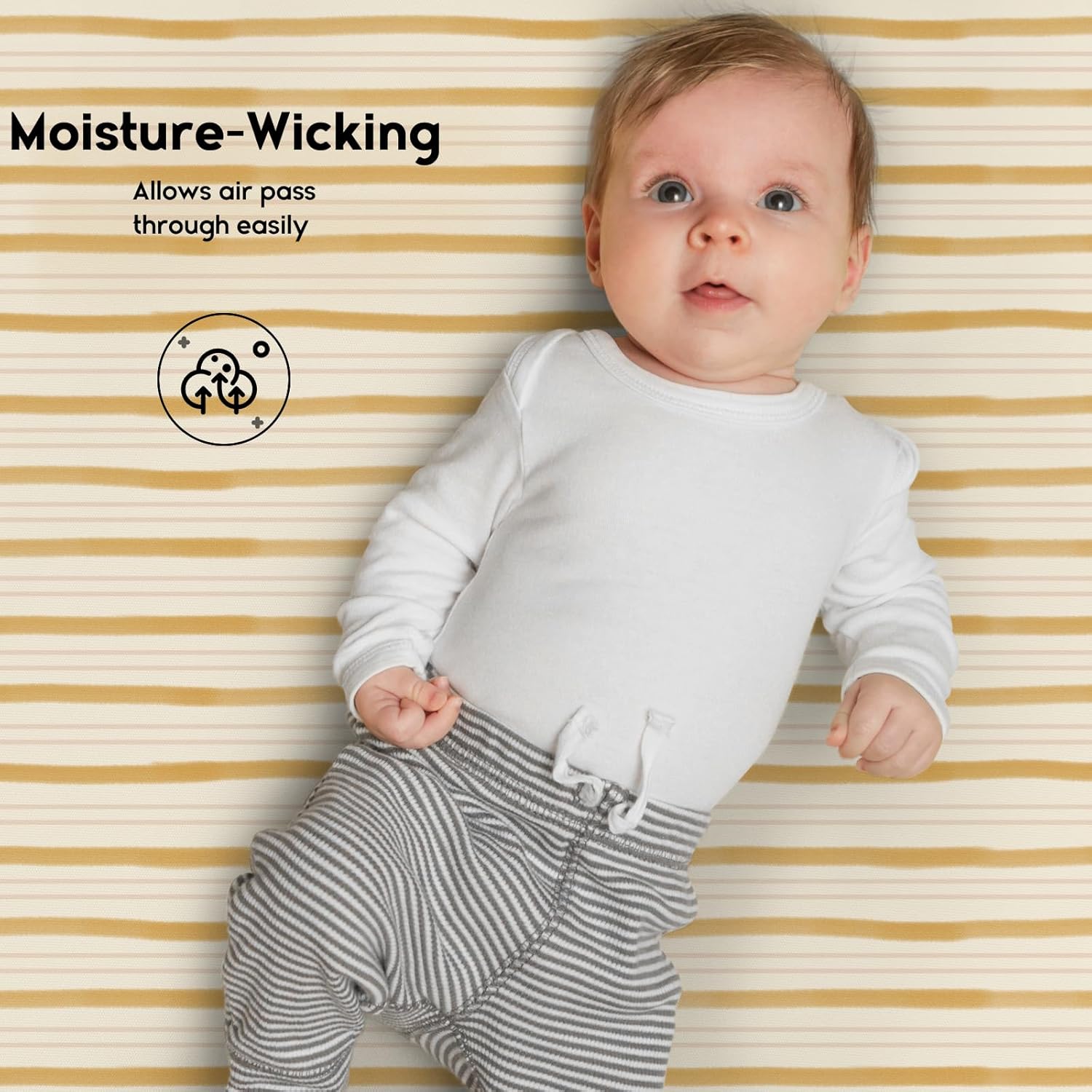 Yoofoss Pack and Play Sheets Fitted, Mini Crib Sheets 2-Pack for Pack N Play Mattress, Stretchy