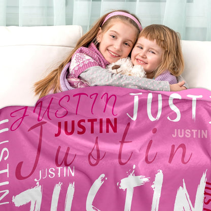Ship Next Day, Custom Name Blanket - Printed in USA, Personalized Baby Blankets for Girls, Baby