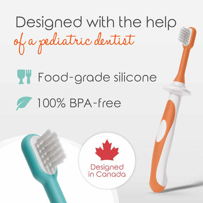 Cherish Baby Care Toddler Toothbrushes 1-2 Years (4-Pack) - BPA-Free & Safety-Tested Kids