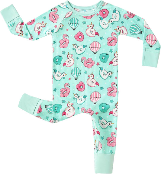 Baby Boys Girls Romper Long Sleeve Jumpsuits Infant Unisex One-Piece Bamboo Viscose Zipper Mitten Rompers