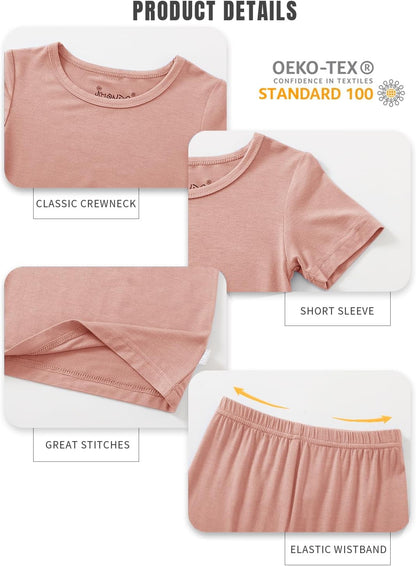 Jimonda Baby Boys Girls Pajama Sets Toddler Sleepwear Cool Jammies 2pcs Viscose from Bamboo PJs 18M-8Y
