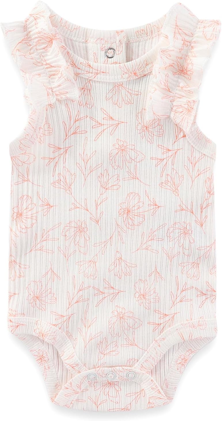 Baby Bodysuit and Pant Set Summer Ribbed Mix Match Infant Boy Girl Clothes Outfits