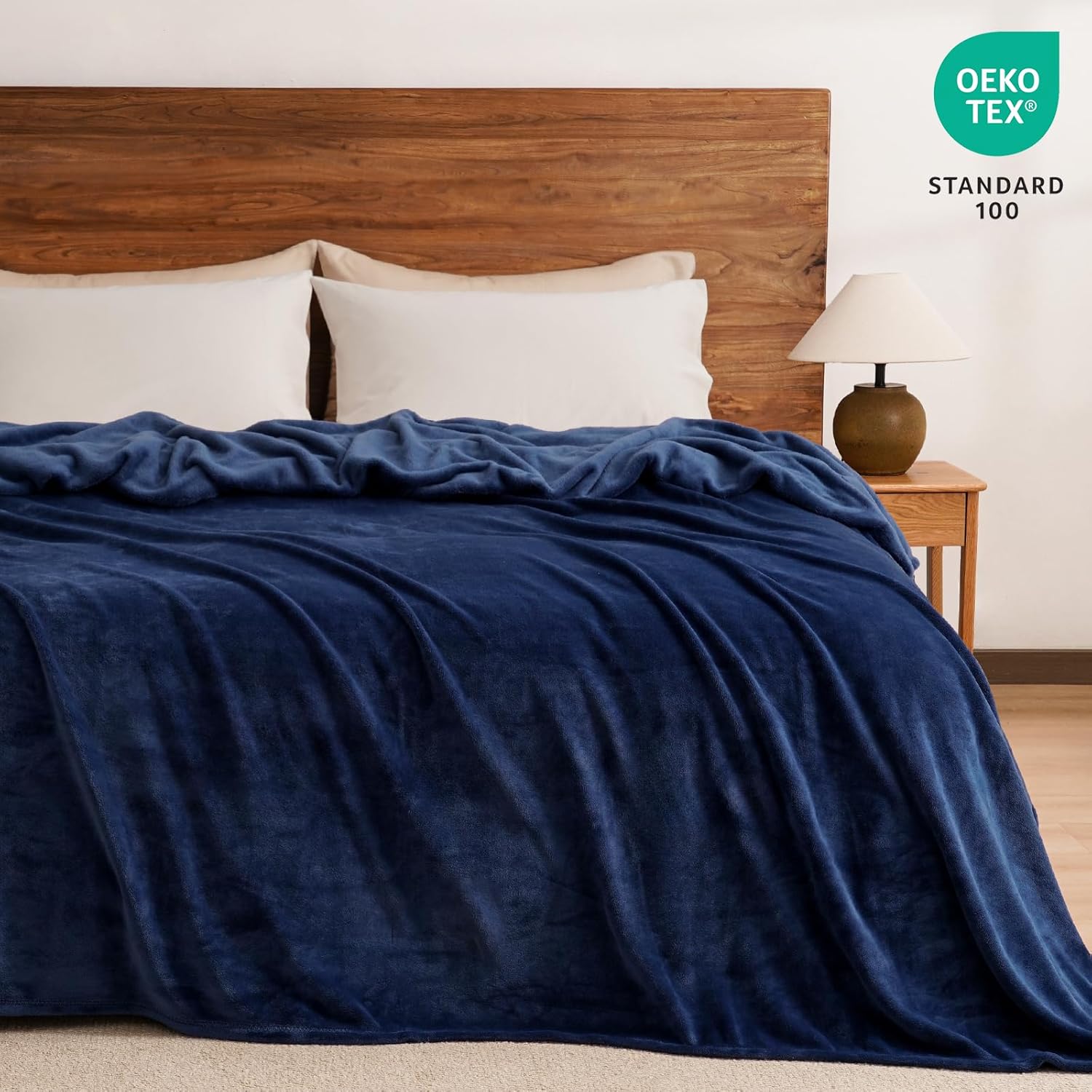PHF Ultra Soft Fleece Blanket King Size, No Shed No Pilling Luxury Plush Cozy 300GSM Lightweight