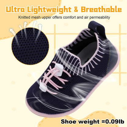 FEETCITY Baby Shoes Boys Girls First Walking Shoes Lightweight Infant Sneakers Slip On Shoe